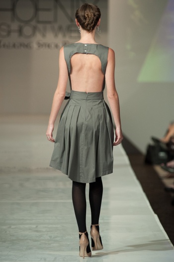 Bri Seeley back of dress Phoenix Fashion Week 2013