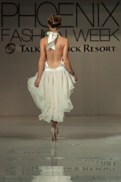 Stephanie Gentry white dress Phoenix Fashion Week 2013